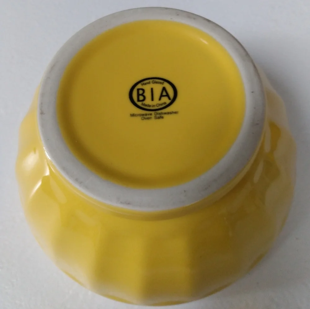 BIA Lemon 8 Ounce 5 1/4" Yellow Bowl - Picture 2 of 16